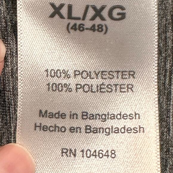 Texas Tech Men’s  XL Gray Heathered Stripe Short Sleeve Logo Polo Style Shirt - Picture 4 of 6